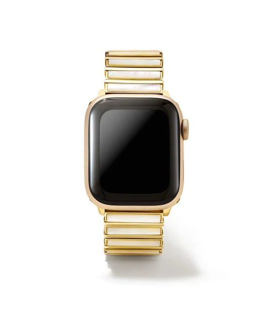 Leanor Gold Tone Ivory Watch Band - She Chester