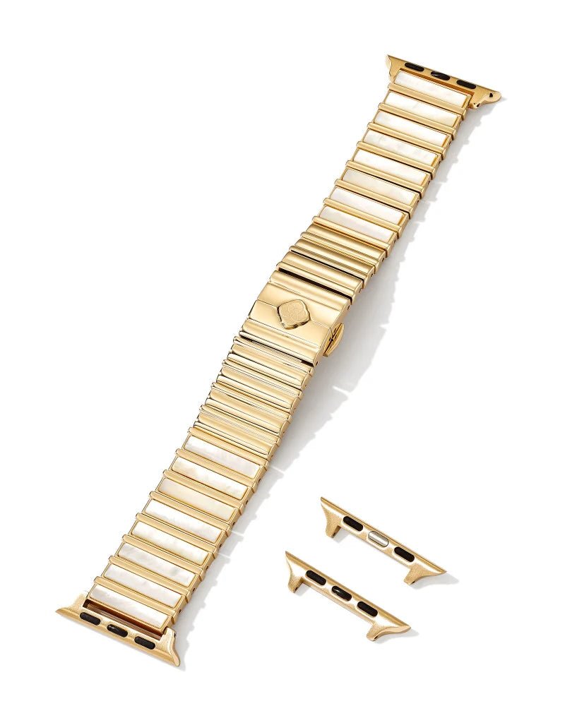 Leanor Gold Tone Ivory Watch Band - She Chester