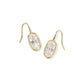 LEE LUXE DROP EARRINGS GOLD WHITE CZ - She Chester