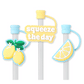 Lemon Meringue Straw Topper Set - She Chester