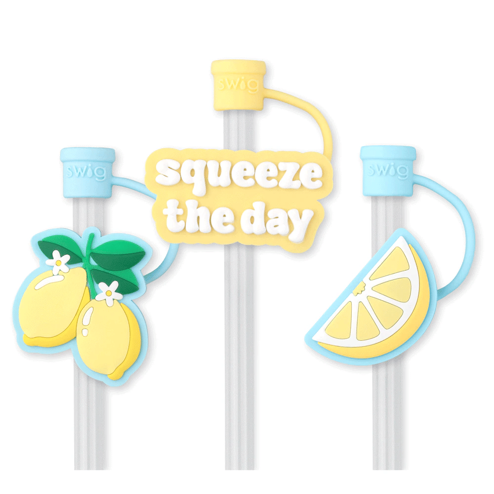 Lemon Meringue Straw Topper Set - She Chester