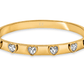 Leslie Heart Gold Bangle Bracelet - She Chester
