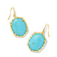 Daphne Drop Earrings Gold Variegated Turquoise