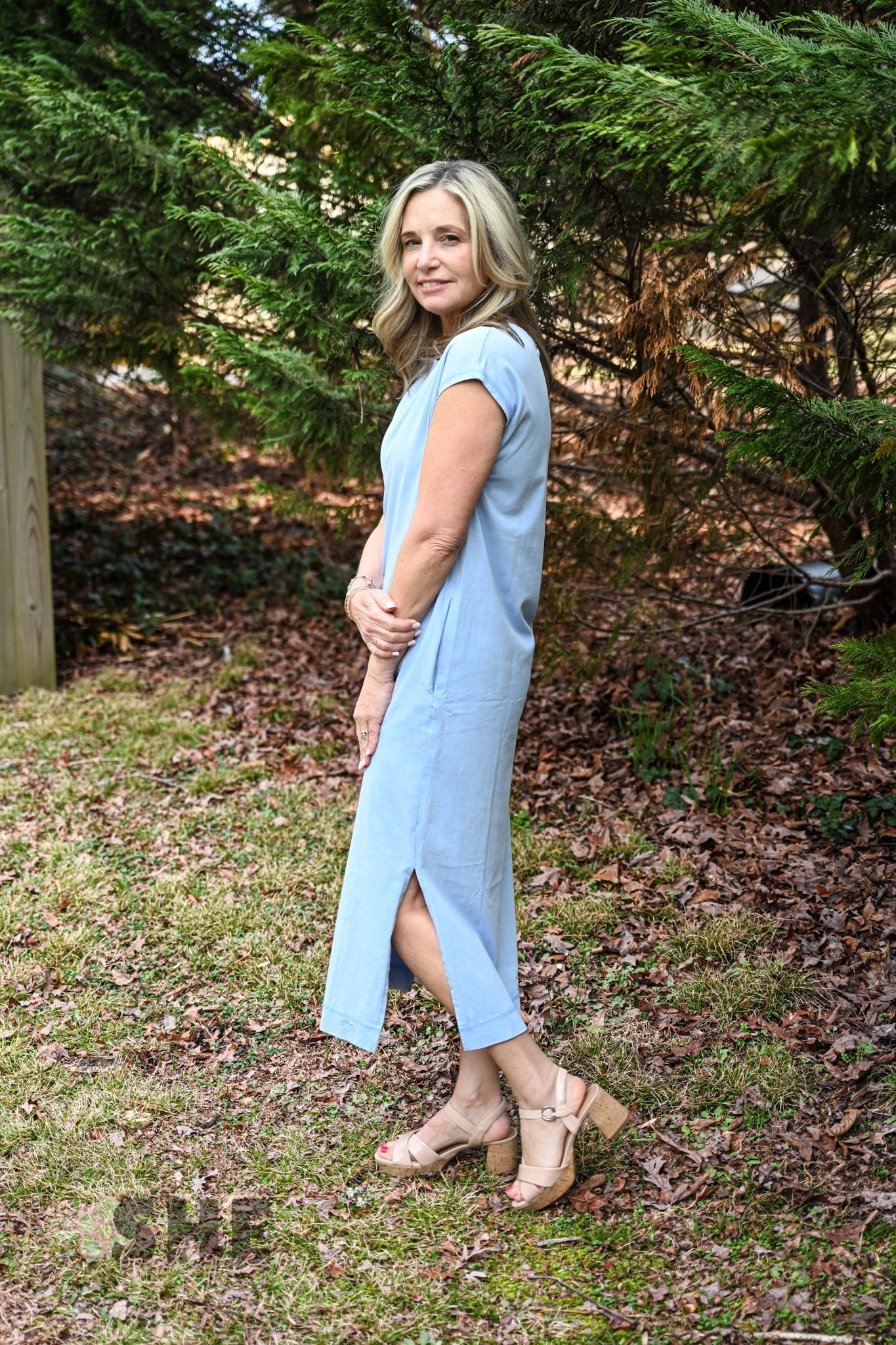 Light Denim Washed Dress - She Chester