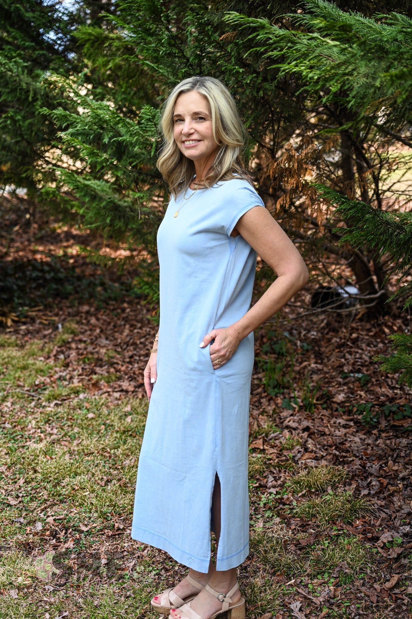 Light Denim Washed Dress - She Chester