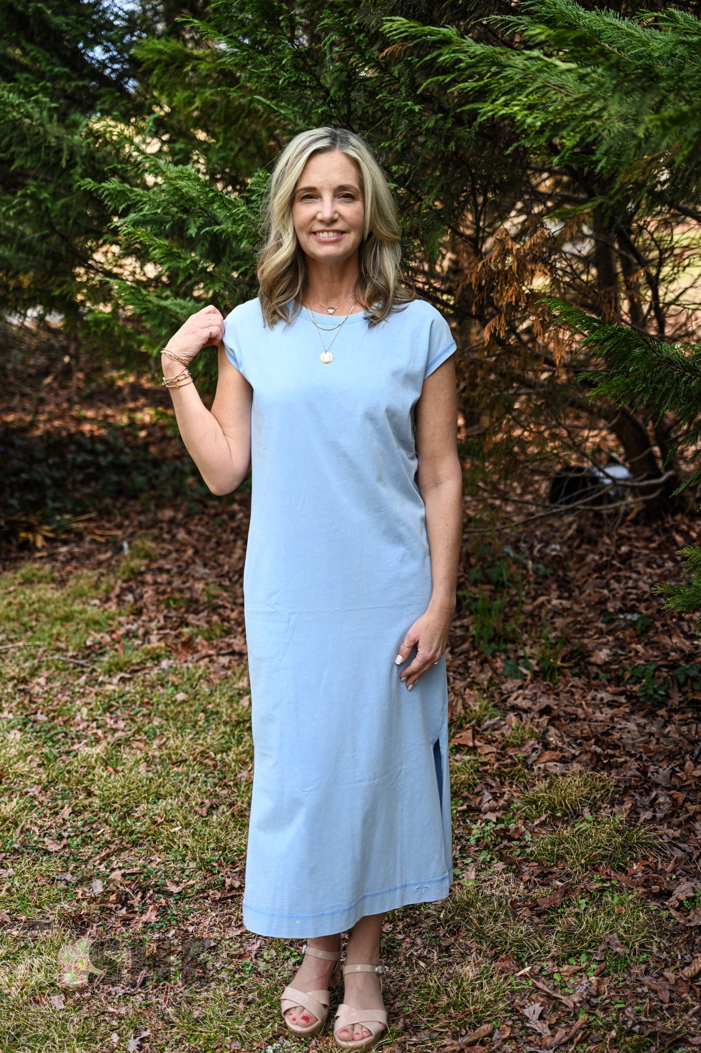 Light Denim Washed Dress - She Chester