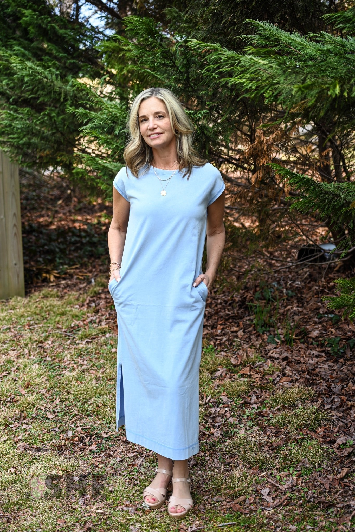 Light Denim Washed Dress - She Chester