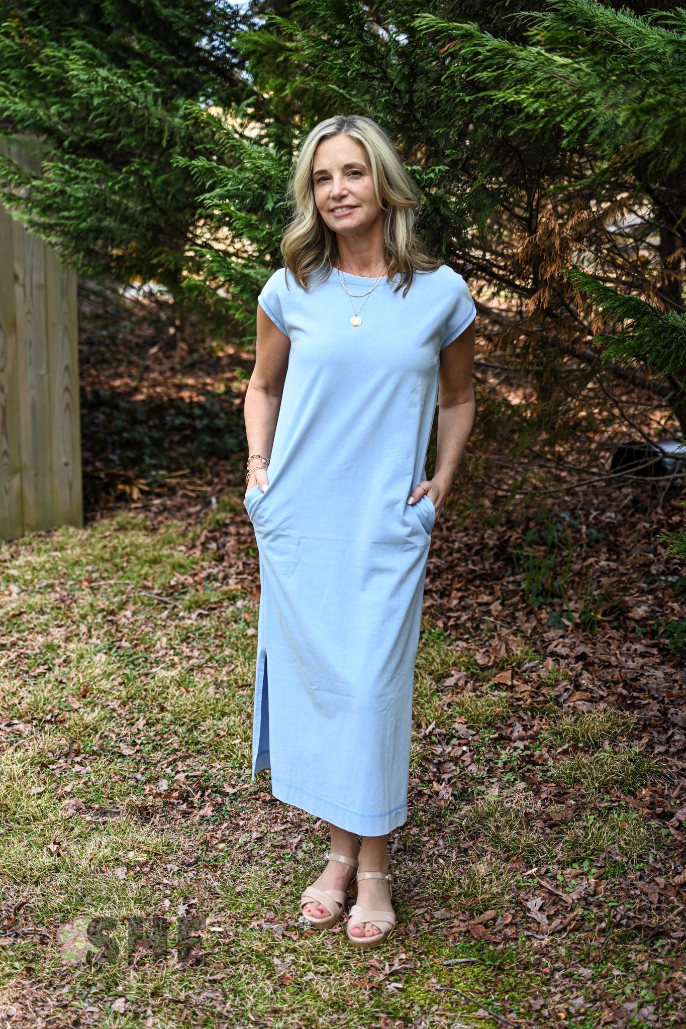 Light Denim Washed Dress - She Chester