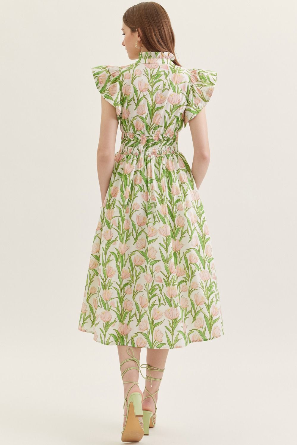 Lila Tulip Zip Midi Dress - She Chester