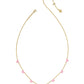 LILLIA BUTTERFLY ENAMEL STRAND NECKLACE GOLD PINK ENAMEL - She Chester