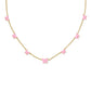 LILLIA BUTTERFLY ENAMEL STRAND NECKLACE GOLD PINK ENAMEL - She Chester