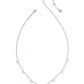LILLIA BUTTERFLY ENAMEL STRAND NECKLACE SILVER PINK ENAMEL - She Chester