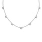 LILLIA BUTTERFLY ENAMEL STRAND NECKLACE SILVER PINK ENAMEL - She Chester