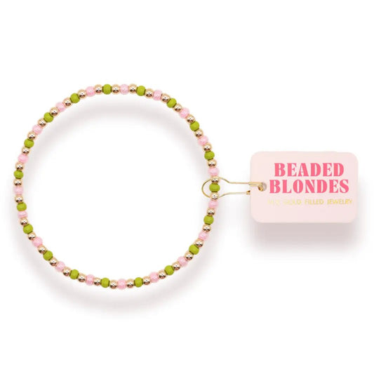 Lime Green & Light Pink Demi BB Standard Bracelet - She Chester