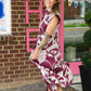 Liza Wine Tie Dress - She Chester
