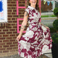 Liza Wine Tie Dress - She Chester