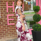 Liza Wine Tie Dress - She Chester