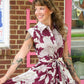 Liza Wine Tie Dress - She Chester