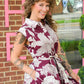 Liza Wine Tie Dress - She Chester