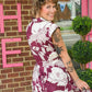 Liza Wine Tie Dress - She Chester
