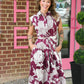 Liza Wine Tie Dress - She Chester