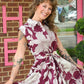 Liza Wine Tie Dress - She Chester