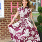 Liza Wine Tie Dress - She Chester