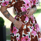 Lolo Brown Floral Dress - She Chester
