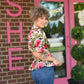 Lolo Olive Floral Top - She Chester