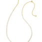 LOLO STRAND NECKLACE IN GOLD WHITE PEARL - She Chester