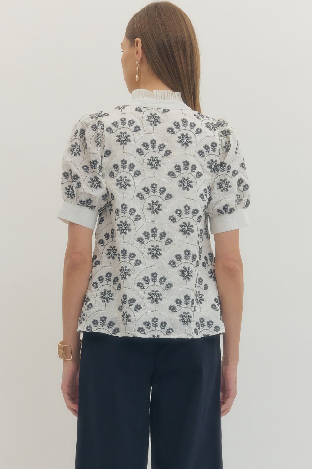 Loreli Embossed Blouse - She Chester
