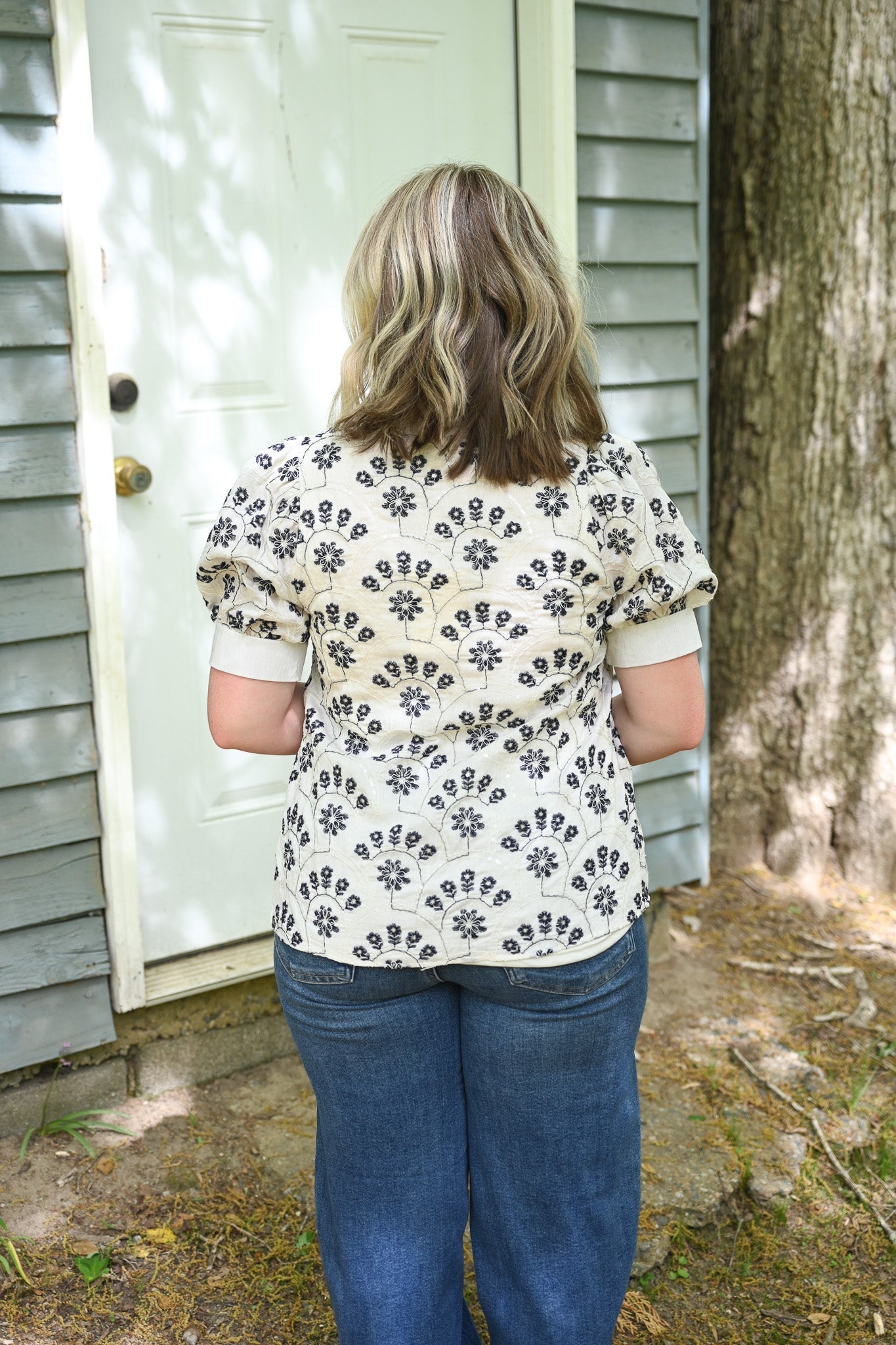 Loreli Embossed Blouse - She Chester