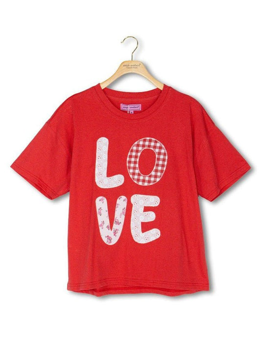 Love Patchwork Red Short Sleeve - She Chester