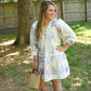 Lucille Purple Embossed Dress - She Chester