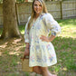 Lucille Purple Embossed Dress - She Chester