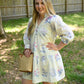 Lucille Purple Embossed Dress - She Chester