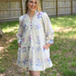 Lucille Purple Embossed Dress - She Chester
