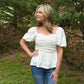 Lucy Eyelet White Top - She Chester