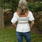 Lucy Eyelet White Top - She Chester