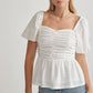 Lucy Eyelet White Top - She Chester
