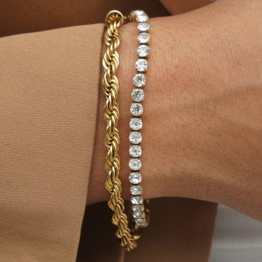Luka Gold Rope Chain Bracelet - 138 - She Chester