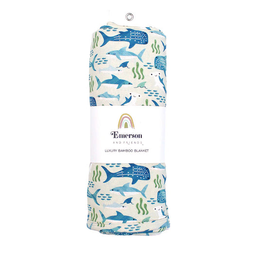 Shark Friends Luxury Bamboo Blanket