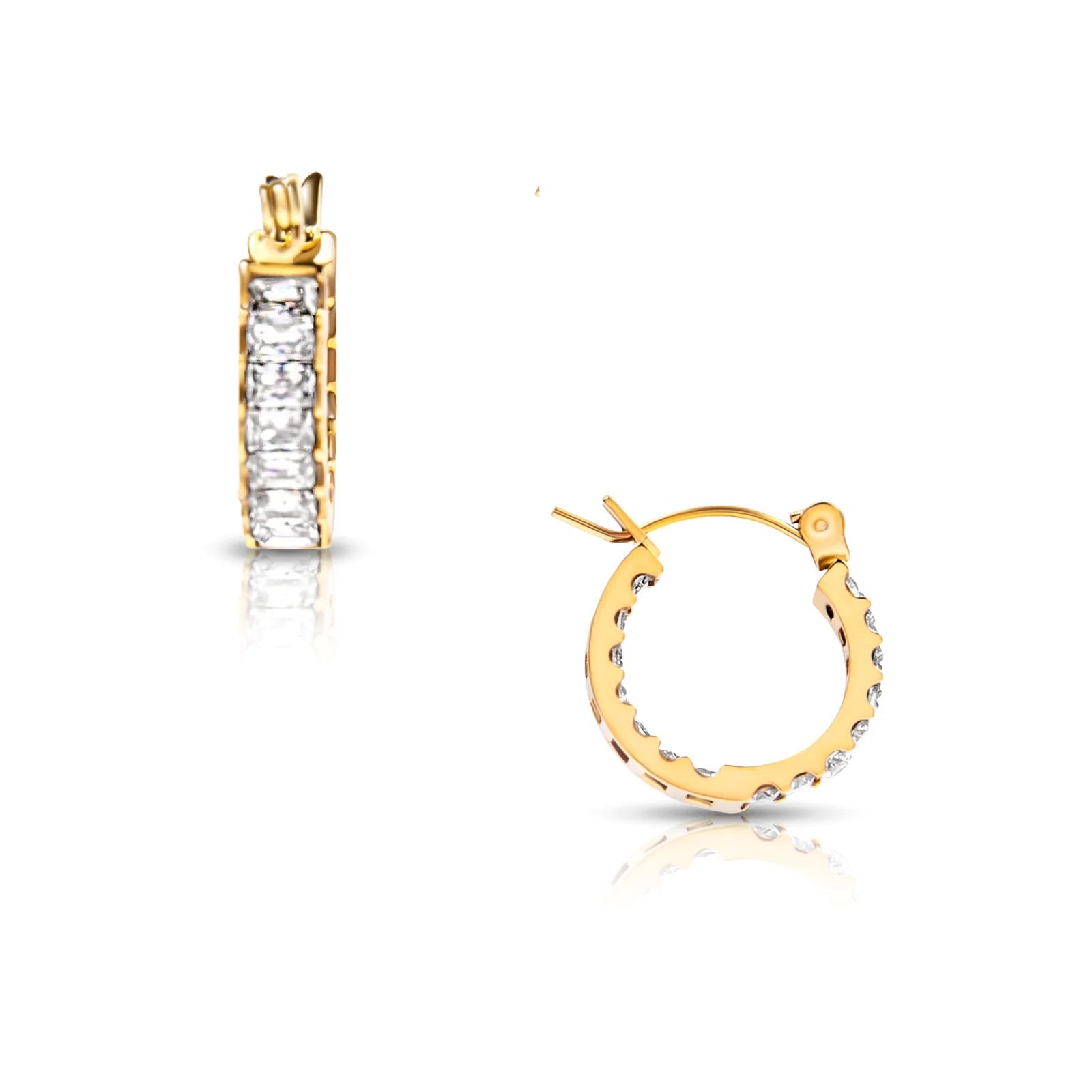 Lyndsay Huggie Gold Hoop Earring - She Chester