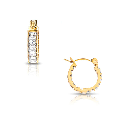 Lyndsay Huggie Gold Hoop Earring - She Chester