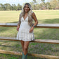 Madden Off White Ruffle Mini Dress - She Chester