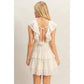 Madden Off White Ruffle Mini Dress - She Chester