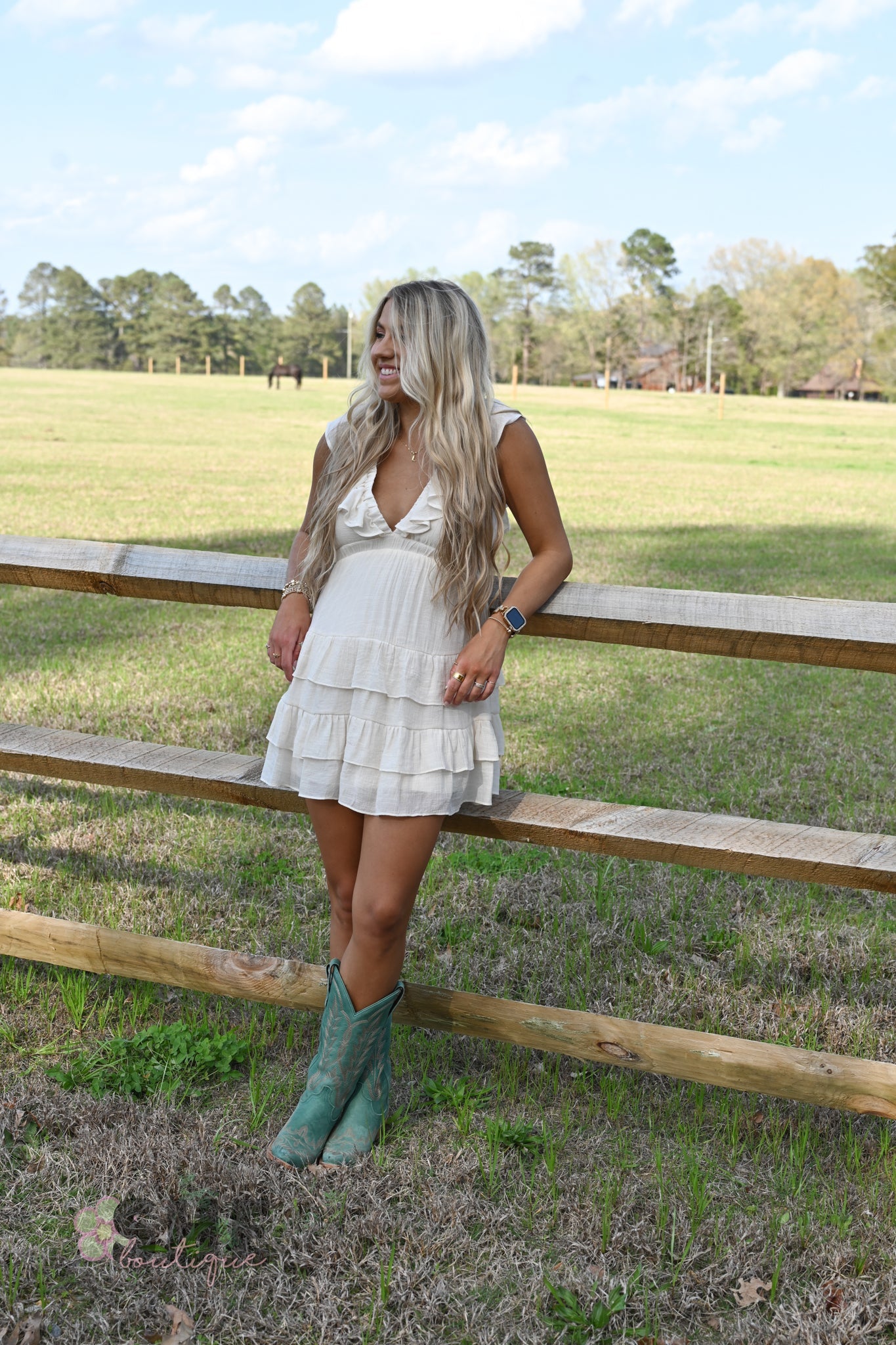 Madden Off White Ruffle Mini Dress - She Chester