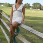 Madden Off White Ruffle Mini Dress - She Chester