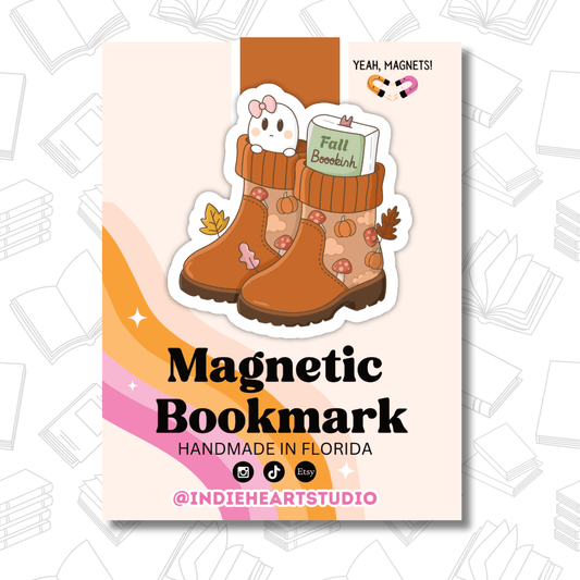  Magnetic Bookmark – Fall Boots Cottagecore Aesthetic - She Chester