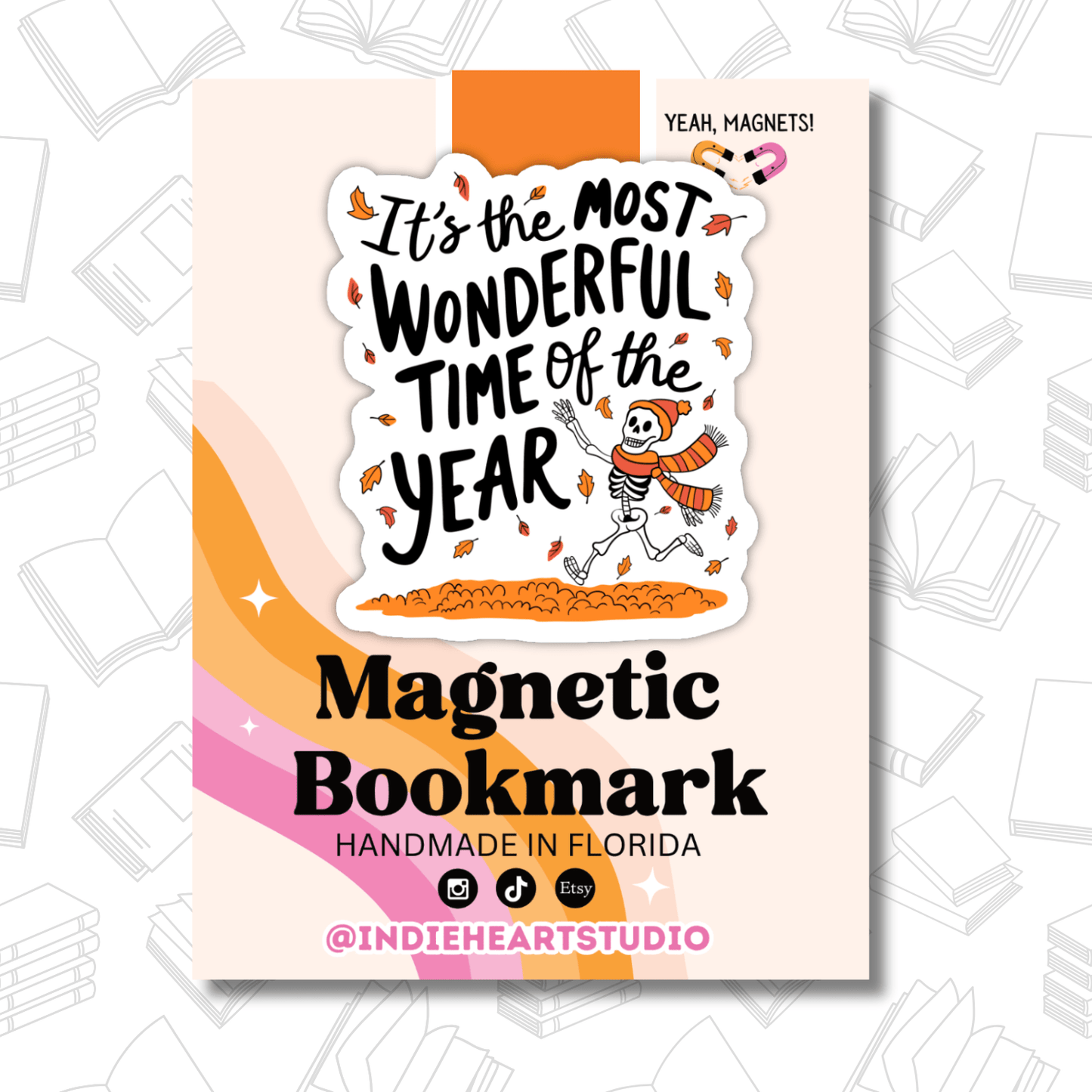 Magnetic Bookmark – Fall “Most Wonderful Time” Design - She Chester